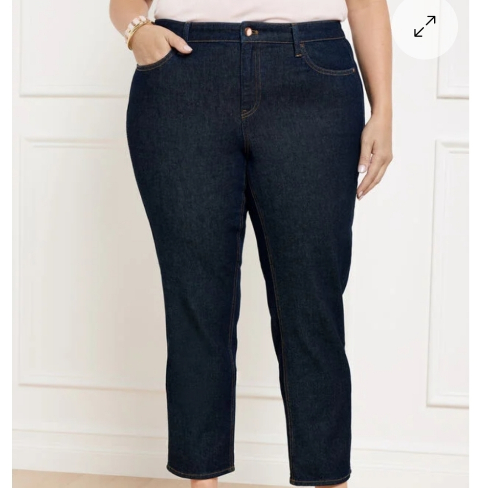 TALBOTS Slim Ankle Blue Jeans  Woman Flawless 5 Pocket Size 18W Regina Wash